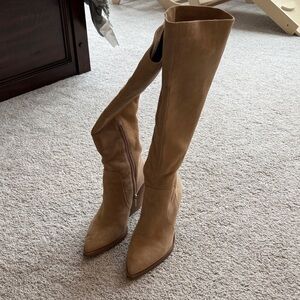 Vince Camuto Tan Over the Knee Boots